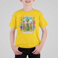 Funny Gardening Because Murder Is Wrong T Shirt For Kid Garden Girl Floral Tarot Graphic - Wonder Print Shop