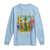Funny Gardening Because Murder Is Wrong Long Sleeve Shirt Garden Girl Floral Tarot Graphic - Wonder Print Shop