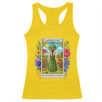 Funny Gardening Because Murder Is Wrong Racerback Tank Top Garden Girl Floral Tarot Graphic - Wonder Print Shop