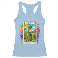 Funny Gardening Because Murder Is Wrong Racerback Tank Top Garden Girl Floral Tarot Graphic - Wonder Print Shop