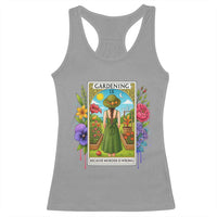 Funny Gardening Because Murder Is Wrong Racerback Tank Top Garden Girl Floral Tarot Graphic - Wonder Print Shop