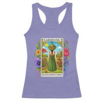 Funny Gardening Because Murder Is Wrong Racerback Tank Top Garden Girl Floral Tarot Graphic - Wonder Print Shop