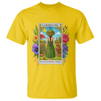Funny Gardening Because Murder Is Wrong T Shirt Garden Girl Floral Tarot Graphic - Wonder Print Shop