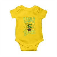 Easily Distracted By Plants Baby Onesie Funny Gardening Lover Gift - Wonder Print Shop