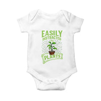 Easily Distracted By Plants Baby Onesie Funny Gardening Lover Gift - Wonder Print Shop