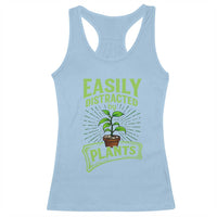 Easily Distracted By Plants Racerback Tank Top Funny Gardening Lover Gift - Wonder Print Shop