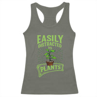 Easily Distracted By Plants Racerback Tank Top Funny Gardening Lover Gift - Wonder Print Shop