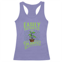 Easily Distracted By Plants Racerback Tank Top Funny Gardening Lover Gift - Wonder Print Shop