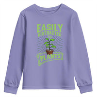 Easily Distracted By Plants Youth Sweatshirt Funny Gardening Lover Gift - Wonder Print Shop