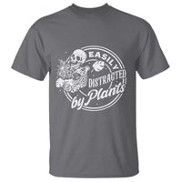 Easily Distracted By Plants Skeleton T Shirt Funny Gardener Plant Lover - Wonder Print Shop