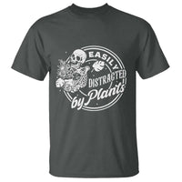 Easily Distracted By Plants Skeleton T Shirt Funny Gardener Plant Lover - Wonder Print Shop