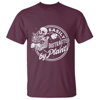 Easily Distracted By Plants Skeleton T Shirt Funny Gardener Plant Lover - Wonder Print Shop