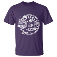 Easily Distracted By Plants Skeleton T Shirt Funny Gardener Plant Lover - Wonder Print Shop