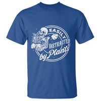 Easily Distracted By Plants Skeleton T Shirt Funny Gardener Plant Lover - Wonder Print Shop
