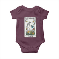 Funny Never Enough Plants Gardening Skeleton Baby Onesie Plant Lover Gift Tarot Card Graphic - Wonder Print Shop