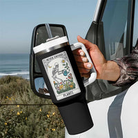 Funny Never Enough Plants Gardening Skeleton Tumbler With Handle Plant Lover Gift Tarot Card Graphic - Wonder Print Shop