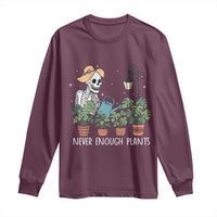 Skeleton Monstera Lover Long Sleeve Shirt Never Enough Plants - Wonder Print Shop