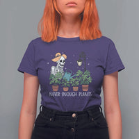 Skeleton Monstera Lover T Shirt For Women Never Enough Plants - Wonder Print Shop