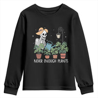 Skeleton Monstera Lover Youth Sweatshirt Never Enough Plants - Wonder Print Shop