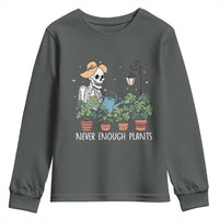 Skeleton Monstera Lover Youth Sweatshirt Never Enough Plants - Wonder Print Shop