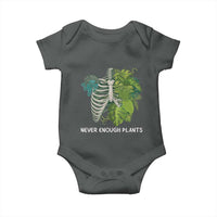 Monstera Plant Body Skeleton Baby Onesie Never Enough Plants - Wonder Print Shop