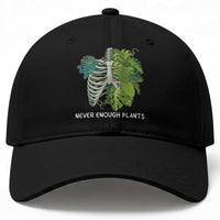 Monstera Plant Body Skeleton Baseball Cap Never Enough Plants
