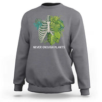 Monstera Plant Body Skeleton Sweatshirt Never Enough Plants - Wonder Print Shop