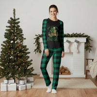 Just One More Monstera Plaid Pajama Set Skeleton Plant Lover Gift - Wonder Print Shop