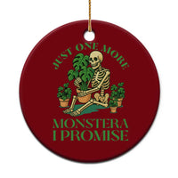 Just One More Monstera Ceramic Ornament Skeleton Plant Lover Gift - Wonder Print Shop