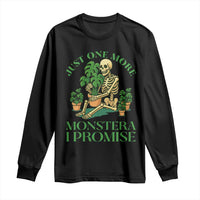 Just One More Monstera Long Sleeve Shirt Skeleton Plant Lover Gift - Wonder Print Shop