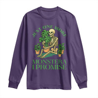 Just One More Monstera Long Sleeve Shirt Skeleton Plant Lover Gift - Wonder Print Shop