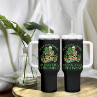 Just One More Monstera Tumbler With Handle Skeleton Plant Lover Gift - Wonder Print Shop