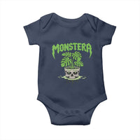 Monstera Lover Houseplant Gift Baby Onesie Skull Plant Pot Graphic - Wonder Print Shop