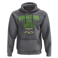 Monstera Lover Houseplant Gift Hoodie Skull Plant Pot Graphic - Wonder Print Shop