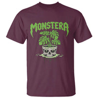 Monstera Lover Houseplant Gift T Shirt Skull Plant Pot Graphic - Wonder Print Shop