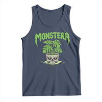 Monstera Lover Houseplant Gift Tank Top Skull Plant Pot Graphic - Wonder Print Shop