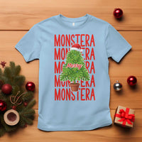 Merry Monstera T Shirt Plant Lover Christmas Gift - Wonder Print Shop