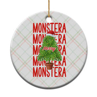 Merry Monstera Ceramic Ornament Plant Lover Xmas Gift - Wonder Print Shop