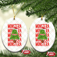 Merry Monstera Ceramic Ornament Plant Lover Xmas Gift - Wonder Print Shop