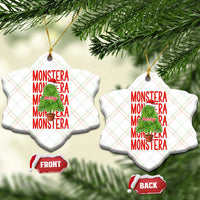 Merry Monstera Ceramic Ornament Plant Lover Xmas Gift - Wonder Print Shop