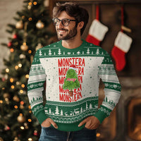 Merry Monstera Ugly Christmas Sweater Plant Lover Xmas Gift - Wonder Print Shop