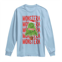 Merry Monstera Long Sleeve Shirt Plant Lover Christmas Gift - Wonder Print Shop