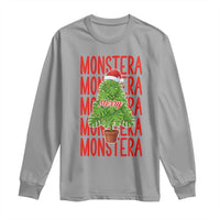 Merry Monstera Long Sleeve Shirt Plant Lover Christmas Gift - Wonder Print Shop