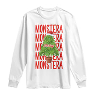 Merry Monstera Long Sleeve Shirt Plant Lover Christmas Gift - Wonder Print Shop
