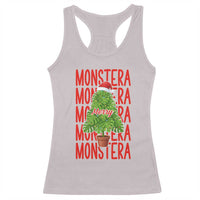 Merry Monstera Racerback Tank Top Plant Lover Christmas Gift - Wonder Print Shop