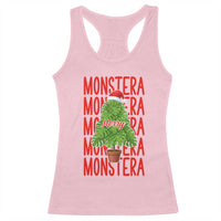 Merry Monstera Racerback Tank Top Plant Lover Christmas Gift - Wonder Print Shop