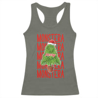 Merry Monstera Racerback Tank Top Plant Lover Christmas Gift - Wonder Print Shop