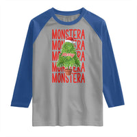 Merry Monstera Raglan Shirt Plant Lover Christmas Gift - Wonder Print Shop