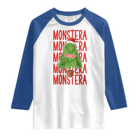 Merry Monstera Raglan Shirt Plant Lover Christmas Gift - Wonder Print Shop