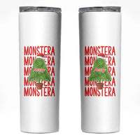 Merry Monstera Skinny Tumbler Plant Lover Christmas Gift - Wonder Print Shop